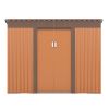 4.2'x9.1'ft Outdoor Storage Shed - Coffee Brown