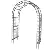 134*59*213cm Double Layer Iron Art Arc Top Iron Arch Black