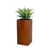 11" Composite Self-watering Square Planter Box - High - Dark Wood