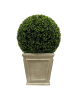 23" Ball Topiary in Square Pot, Artificial Faux Plant for indoor and outdoor