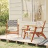 Patio Chairs 2 pcs Solid Acacia Wood