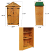 XWT010 WOODENSHED Natural for backyard garden big spire Tool storage 68.50"X 22.83"X 40.35"