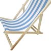 BEACH CHAIR stripe- folding chaise lounge chair