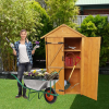 XWT010 WOODENSHED Natural for backyard garden big spire Tool storage 68.50"X 22.83"X 40.35"