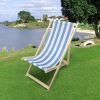 BEACH CHAIR stripe- folding chaise lounge chair