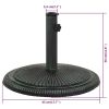 Umbrella Base Green 17.7"x17.7"x11.8" Cast Iron