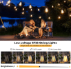 4W, 15m, 15 pc, outdoor high pressure lamp, ST38 old Edison bulb, waterproof connected to dimming outdoor chandelier for backyard bistro porch garden.