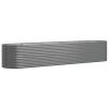 Garden Raised Bed Powder-coated Steel 144.9"x31.5"x26.8" Gray