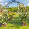 134*59*213cm Double Layer Iron Art Arc Top Iron Arch Black