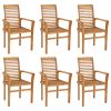 7 Piece Patio Dining Set Solid Teak Wood