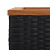 Planter Black 31.5"x15.7"x15.7" Poly Rattan