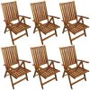 7 Piece Patio Dining Set Solid Acacia Wood