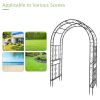 134*59*213cm Double Layer Iron Art Arc Top Iron Arch Black