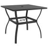 3 Piece Patio Dining Set Textilene and Steel