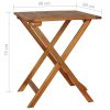 3 Piece Folding Bistro Set with Cushions Solid Acacia Wood