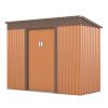 4.2'x9.1'ft Outdoor Storage Shed - Coffee Brown