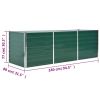 Garden Raised Bed Galvanized Steel 94.5"x31.5"x31.3" Green