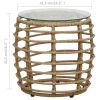 3 Piece Bistro Set Poly Rattan Oak