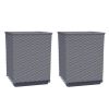 Planters 2 pcs Dark Gray 11.8"x11.8"x14.6" Polypropylene