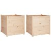 Garden Planters 2 pcs 23.6"x23.6"x23.6" Solid Wood Pine