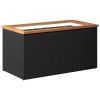 Planter Black 31.5"x15.7"x15.7" Poly Rattan