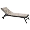 2PCS Set Outdoor Lounge Chair Cushion Replacement Patio Funiture Seat Cushion Chaise Lounge Cushion-KHAKI