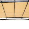 12 x 9 Ft Outdoor Pergola Patio Gazebo; Retractable Shade Canopy; Steel Frame Grape Gazebo; Sunshelter Pergola for Gardens; Terraces; Backyard