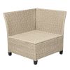 TOPMAX 6-Piece Patio Furniture Set Outdoor Wicker Rattan Sectional Sofa with Table and Benches for Backyard, Garden, Poolside