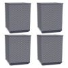 Planters 4 pcs Dark Gray 11.8"x11.8"x14.6" Polypropylene