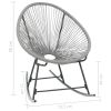 Outdoor Rocking Moon Chair Gray Poly Rattan