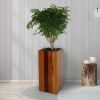 11" Composite Self-watering Square Planter Box - High - Dark Wood