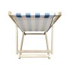 BEACH CHAIR stripe- folding chaise lounge chair