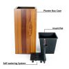 11" Composite Self-watering Square Planter Box - High - Dark Wood