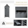 30.3"L X 21.3"W X 70.5"H Outdoor Storage Cabinet Tool Shed Wooden Garden Shed Gray