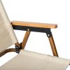 54.5*58*73.5cm Large Aluminum Frame 600D Khaki Oxford Fabric Loading 100kg Imitation Wood Grain Spray Paint Camping Chair Khaki