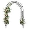 134*59*213cm Double Layer Iron Art Arc Top Iron Arch Black