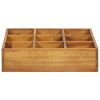 Herb Garden Raised Bed Solid Wood Acacia 23.6"x23.6"x5.9"