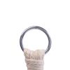 Outdoor Wood Pole Cotton Rope Hammock Garden Patio Yard Hanging Sleep Bed