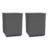 Planters 2 pcs Black 11.8"x11.8"x14.6" Polypropylene