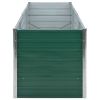 Garden Raised Bed Galvanized Steel 94.5"x31.5"x31.3" Green