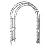 134*59*213cm Double Layer Iron Art Arc Top Iron Arch Black