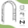 134*59*213cm Double Layer Iron Art Arc Top Iron Arch Black