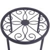 Metal Plant Stand 4 in 1 Potted Irons Planter Supports Floor Flower Pot Round Rack Display