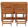 Garden Planter Table with 2 Bistro Chairs Solid Acacia Wood