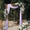 152*60*215cm Beautiful And Practical Flat-Topped Wooden Arch Garden Arch Dark Brown