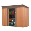 4.2'x9.1'ft Outdoor Storage Shed - Coffee Brown