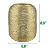 Sofia Home Medium Metal Wire Hurricane Candle Holder, Gold