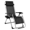 Infinity Zero Gravity Chair with Pad, Patio Chairs with Pillow and Utility Tray Adjustable Folding Recliner for Deck,Patio,Beach,Yard,Grey