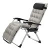 Infinity Zero Gravity Chair with Pad, Patio Chairs with Pillow and Utility Tray Adjustable Folding Recliner for Deck,Patio,Beach,Yard,Grey