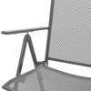 5 Piece Patio Dining Set with Folding Chairs Steel Anthracite